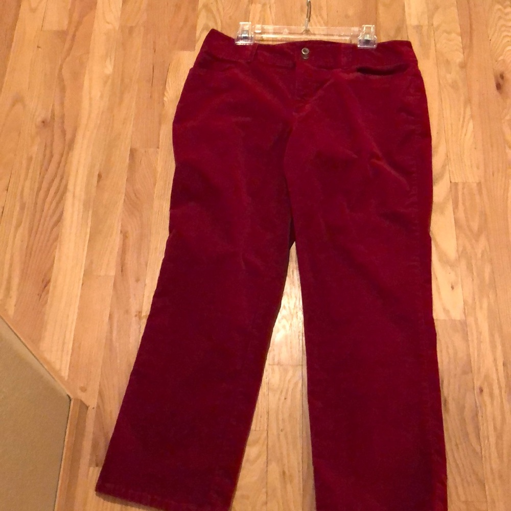 Reduced!Beautiful RED Corduroys, Coldwater creek